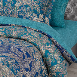 Постельное белье Серебряные нити (сатин Россия) Семейный/Пододеяльник (молния): 2 шт. - 215*145; Простыня: 1 шт. - 215*240; Наволочка (клапан, ушки): 2 шт. - 70*70; Наволочка (клапан): 2 шт. - 50*70 Россия - Артпостель фото 5