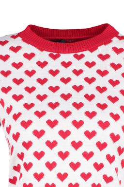K?rm?z? Bisiklet Yaka Kalp Desenli Ince Triko Bluz TWOSS21KZ0008 - Trendyolmilla фото 8