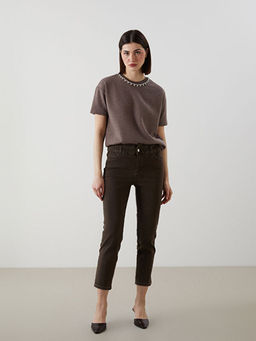 Slim Mom Kad?n Jean Pantolon