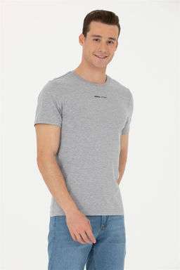 Мужская серая меланжевая футболка - U.s. polo assn фото 8