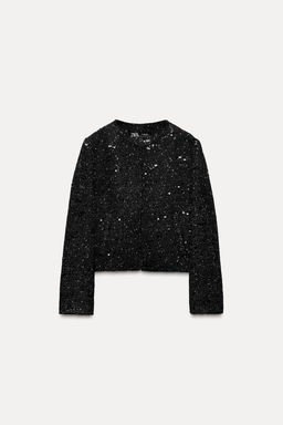 SEQUIN TEXTURED BLAZER - Zara фото 4