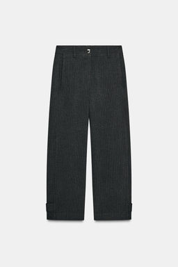 PINSTRIPE TROUSERS WITH ADJUSTABLE HEM - Zara фото 8