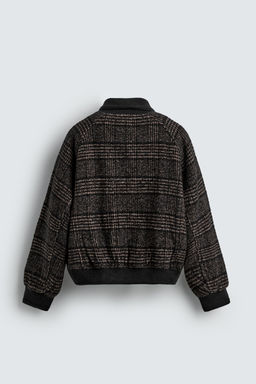 CONTRAST COLLAR RIBBED JACKET - Zara фото 8