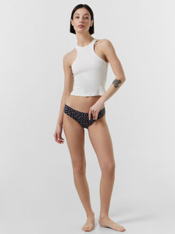 Цена за 2 штуки! ТРУСЫ ЖЕНСКИЕ цветочки на антраците 412404