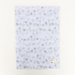 Цена за 10 шт. Бумага упаковочная тишью, Сердечки, 50 см ? 70 см 17 грамм, белая