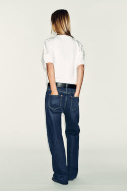 T-SHIRT WITH CONTRAST FLOWER PRINT - Zara фото 4