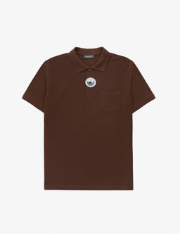 Koyu Kahverengi Regular Fit %100 Pamuk K_vr_lmaz Polo Yaka Basic Ti__rt