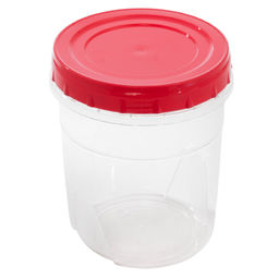 Банка для сыпучих продуктов пластмассовая 1,3л, д12,5см, 14,5см, закручивающаяся крышка (Россия) - Домашняя мода фото 2