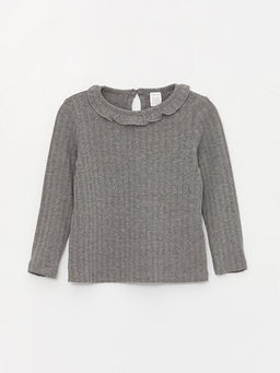 Bisiklet Yaka Uzun Kollu K?z Bebek Ti??rt