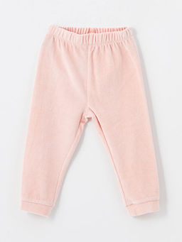 Bisiklet Yaka Kadife K?z Bebek Pijama Tak?m?