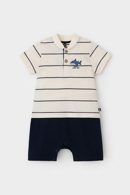 КР 6537/суровый,индиго,полоска к568 полукомбинезон (песочник) д/мал яс