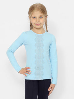 CRB wear/CWJG 63597-43 Джемпер для девочки,голубой/Ex.Cherubino