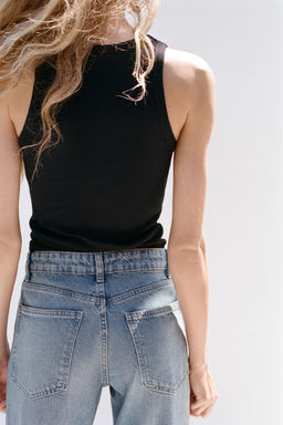 TRF MID-WAIST WIDE-LEG JEANS - Zara фото 13