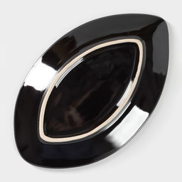 Блюдо сервировочное «Лист», керамика, 20×12.5 см, бирюзовое