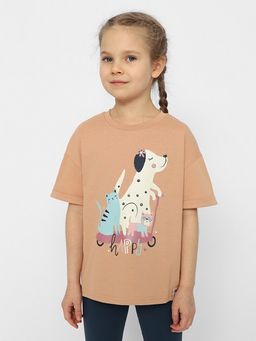 CRB wear/CSKG 63436-31-350 Футболка для девочки,бежевый/Ex.Cherubino