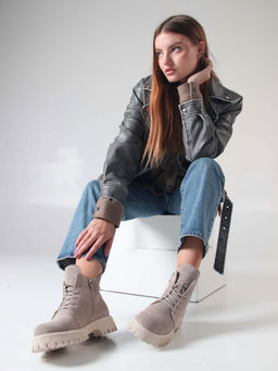 Ботинки EDART 228.V.1541 be. Каменный замша/шерсть - Ed'art фото 3