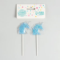 Цена за 4 шт. Топпер для торта «Единорог», 2 шт.