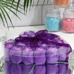 Мыльные розочки, фиолетово-белые, набор 24 шт. - Simaland фото 2