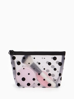 Косметичка дор Горох, сетка 17*6,5*13,5, отд на молнии, белый