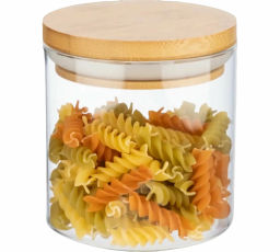 Стеклянная банка для сыпучих продуктов с крышкой BAMBU, объем: 0,45 л арт.004451 /Mallony/  фото 3