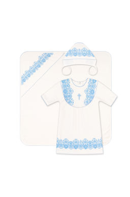 Комплект для крещения белыйголубой - Утенок фото 21