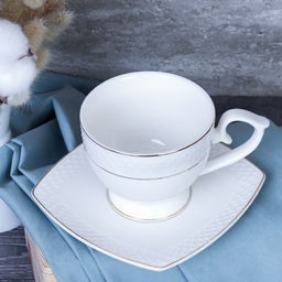 Чайный набор 13 предметов 260 мл 900 мл на ножке / GA2-13G /уп 4/ костяной фарфор - Галеонтрейд фото 13