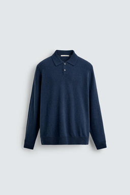 WOOL - CASHMERE KNIT POLO SHIRT - Zara фото 7