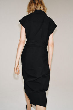 VESTIDO CAMISERO FAJ?N ZW COLLECTION / Negro - Zara фото 3