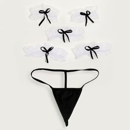 Карнавальный костюм «Горничная», р. 36–46: платье, передник, чулки, ободок, чокер, браслеты 4 шт., трусики