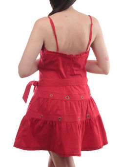 XA-68022 RED Сарафан женский (97% хлопок, 3% эластан)
