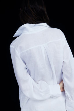 MAMA Camisa popover de lino - H&m фото 3