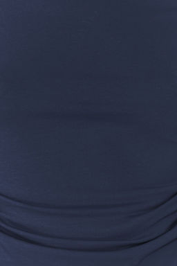 Indigo Buzgulu Asimetrik Yaka Esnek Orme Bluz TWOSS24BZ00073