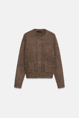 COVERED BUTTON KNIT CARDIGAN - Zara фото 3