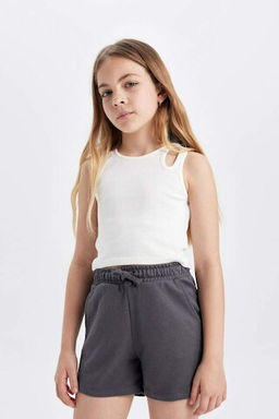 Шорты из двух частей с принтом для девочек - Defacto фото 8