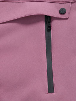 Ветровка женская софтшелл виндстоппер с капюшоном спортивная малинового цвета 9616_1M