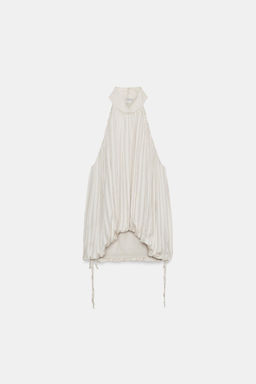 TOP HALTER PLISADO ZW COLLECTION / Perla / Beige - Zara фото 7