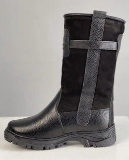 Монголки высокие черные, литая подошва