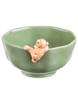 Салатник 650 мл 17*15*9,5 см Медвежонок фарфор, зеленый - Elan gallery фото 4