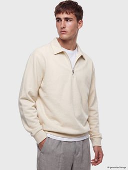 Polo Yaka Erkek Sweatshirt