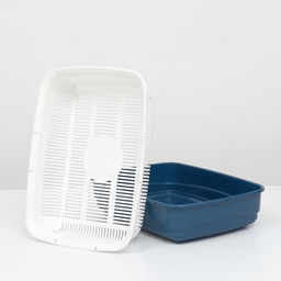 Лоток большой с сеткой Atlantis «Стандарт», 42×31×10 см, синий