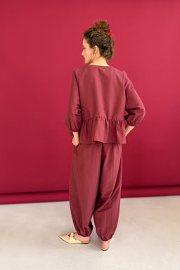 Блузка NATURE093/05/Винный - M&G all natural фото 4