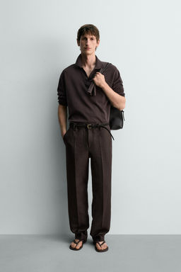 POLO PUNTO ALGOD?N - LINO LIMITED EDITION / Chocolate