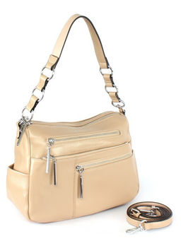 Сумка женская натуральная кожа GU 2033-7795, 2отд, плеч/ремень, бежевый SALE 254575