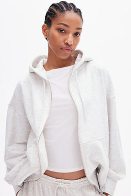 Chaqueta sudadera oversize con capucha