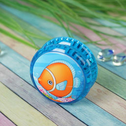 Цена за 12 шт. Йо-йо "Морские жители" световой, цвета МИКС
