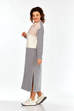 Платье BAGIRA ANTA 1075 серый+пудра+молоко фото 2