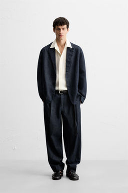 RELAXED FIT DENIM BLAZER