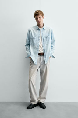 CAMISA REGULAR FIT DENIM / Azul