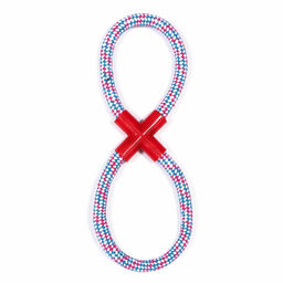 Игрушка тренировочная канатная Восьмерка, до 135 г, 30 см, микс цветов - Пижон фото 3