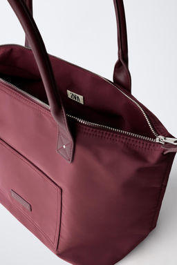 NYLON TOTE BAG WITH TEDDY BEAR CHARM - Zara фото 4